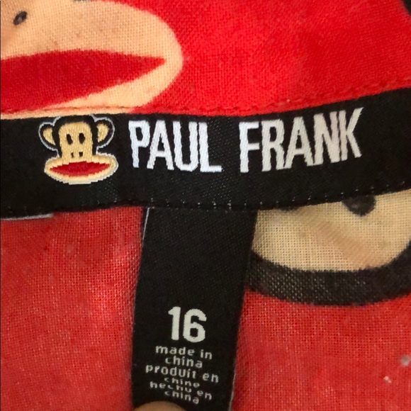Paul Frank Buttoned Down Pajama Shirt size 16 - Picture 2 of 4
